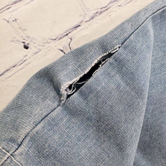 M Society MENS SIZE 32X34 Straight Light Wash Blue Fit Denim Jeans - Picture 11 of 13